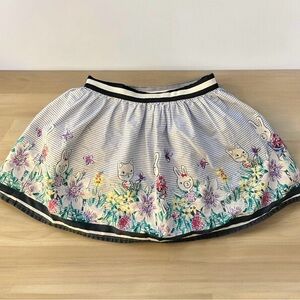 3/$22 Joe Fresh Toddler Striped Blue White Skirt Cat Bunny Butterfly Flower Sz 5